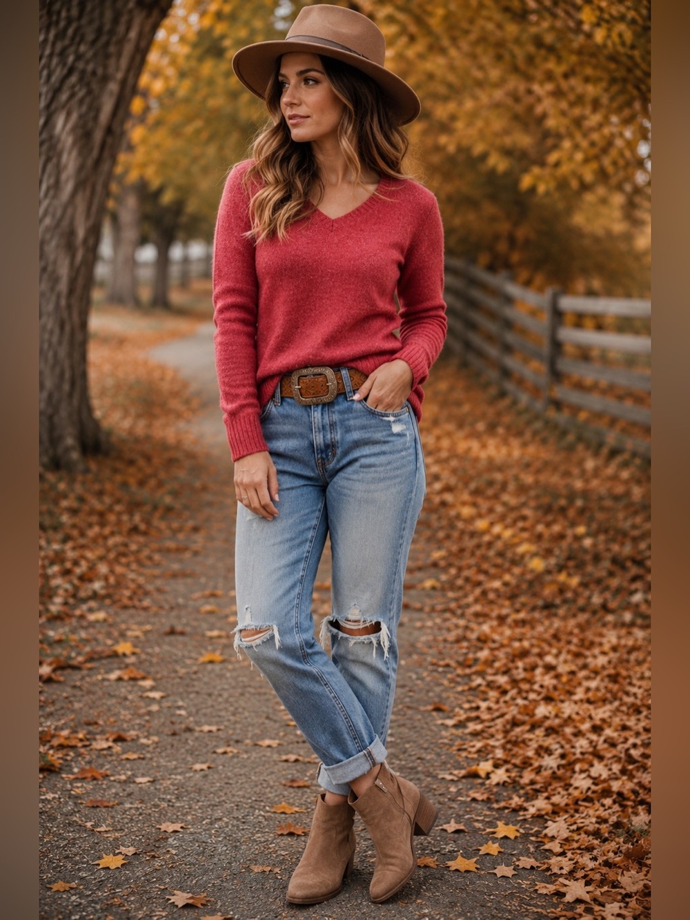 Rare Vintage GAP Red Lambs Wool Stretch V Neck Sweater